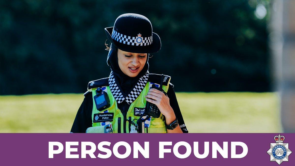 We can confirm that 16-year-old Eleanor, who was reported to us as missing from Cleethorpes yesterday (Thursday 4 May), has been found.
Thank you to everyone who shared our appeal.
